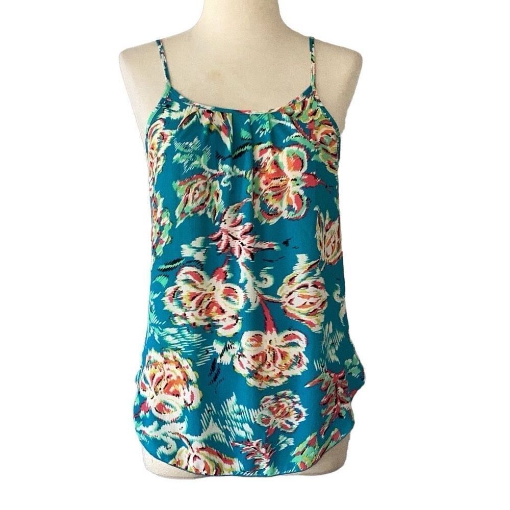 Renee C. Floral Print Tank Halter Top Women’s  Medium